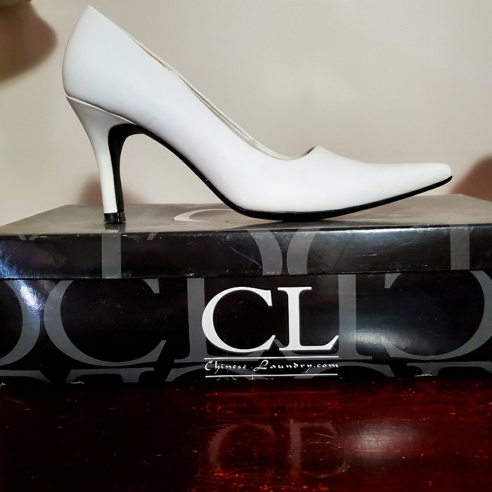 Chinese Laundry White Heels